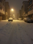 My lovely street with a light blanket of snow.